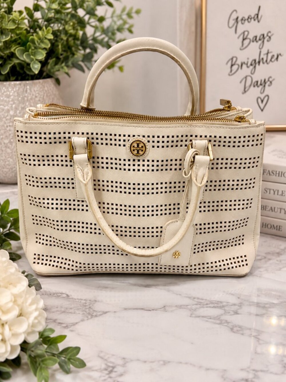 Tory Burch Cream Handbag